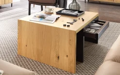 Couchtisch Amera, Asteiche, schwarz lackiert