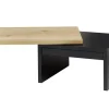 Couchtisch Amera, schwarz/Asteiche furniert, inkl. drehbarer Tischplatte