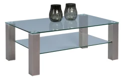 Couchtisch Cilo, Klarglas, 105 cm