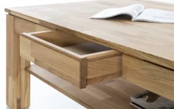 Couchtisch 2257, Eiche massiv geölt, inkl. Schubkasten