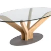 Couchtisch 1931HK, Asteiche, Klarglas