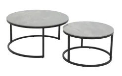 Couchtisch Luis, Marmor Nachbildung/grau