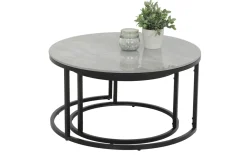 Couchtisch Luis, Marmor Nachbildung/grau
