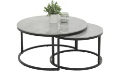 Couchtisch Luis, Marmor Nachbildung/grau