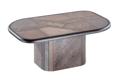 Couchtisch 8026, Mineralmarmor, Schiefer Nachbildung