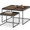 Couchtisch Orlando, Räuchereiche massiv, 80 cm