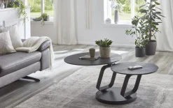 Couchtisch Ozone, Keramik Titan, inkl. Schwenk-Funktion