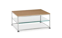 Couchtisch Varese Pro, Asteiche furniert, inkl. Rollen