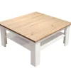 Couchtisch XC1090B, Alteiche/weiß
