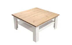 Couchtisch XC1090B, Alteiche/weiß