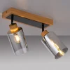 Deckenleuchte Monika, holz, 2-flammig