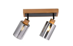 Deckenleuchte Monika, holz, 2-flammig