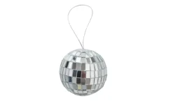 Dekoanhänger Disco, silber, 6-teilg