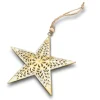 Deko-Stern, gold/weiß, 12,5 cm