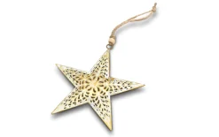 Deko-Stern, gold/weiß, 12,5 cm