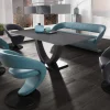 Drehsessel 6080, Bronco Leder, nachtblau