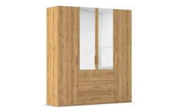 Drehtürenkleiderschrank Cherie, Asteiche-Nachbildung, 200 x 223 cm