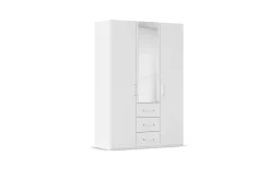 Drehtürenkleiderschrank Cherie, weiß, 151 x 223 cm