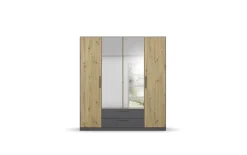 Drehtürenkleiderschrank Style-Up, Eiche Artisan Nachbildung/graumetallic, 181 x197 cm