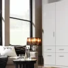 Drehtürenschrank Celle, weiß, 91 cm