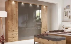 Drehtürenschrank Clivo 1000, Bianco Eiche Nachbildung