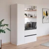 Drehtürenschrank Costa, weiß, inkl. Push-to-Open Funktion