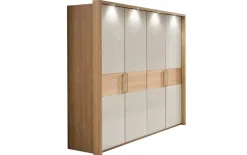 Drehtürenschrank Kiruna, champagner/Eiche Nachbildung, 200 x 197 cm