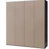 Drehtürenschrank Longline, nougat matt, 202 x 220 cm