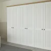 Drehtürenschrank Malmö, Lack weiß, 300 cm