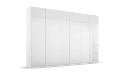 Drehtürenschrank Purisma, weiß, 301 x 223 cm, inkl. umfangreicher Zusatzausstattung