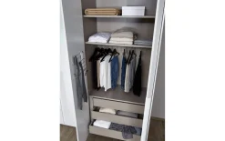 Drehtürenschrank Purisma, weiß, 301 x 223 cm, inkl. umfangreicher Zusatzausstattung