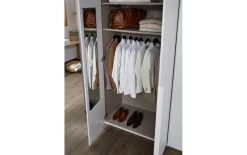 Drehtürenschrank Purisma, weiß, 301 x 223 cm, inkl. umfangreicher Zusatzausstattung