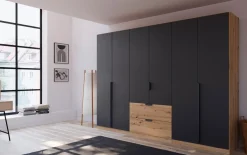 Drehtürenschrank Quadra Spin, Eiche Artisan-Nachbildung/graphit, 271 x 210 cm