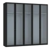 Drehtürenschrank Topline, novaschwarz, Breite 253 cm