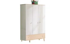 Drehtürenschrank Ylvie, kreideweiß, 125 x 199 cm