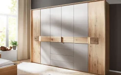 Drehtüreschrank Maleta, Asteiche teilmassiv/fango, 301 x 223 cm