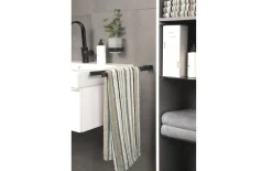 Duschtuch Lifestyle Streifen, kiesel, 70 x 140 cm