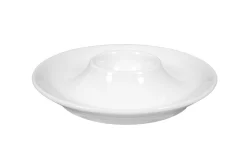 Eierbecher mit Ablage Rondo Liane in weiß, 13 cm