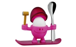 Eierbecher mit Löffel in pink