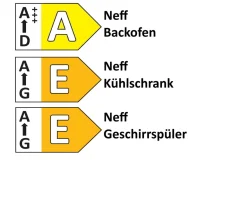 Einbauküche AV 2130, Hochglanz weiß, inkl. Neff Elektrogeräte