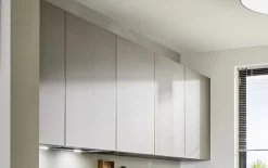 Einbauküche Calgary, Samteiche schwarz Nachbildung/Samteiche greige Nachbildung, inkl. Neff Elektrogeräte