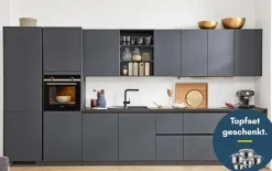 Einbauküche Easytouch, fjordblau, inkl. Elektrogeräte