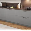 Einbauküche Easytouch, taupegrau ultramatt, inkl. Elektrogeräte