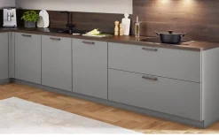 Einbauküche Easytouch, taupegrau ultramatt, inkl. Elektrogeräte