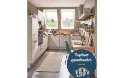 Einbauküche Esilia, sand, inkl. Neff Elektrogeräte