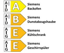 Einbauküche Esilia/Sunta, taubengrau, inkl. Siemens Elektrogeräte