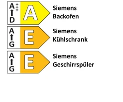Einbauküche Esilia, weiß, inkl. Siemens Elektrogeräte