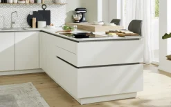 Einbauküche Esilia, weiß, inkl. Siemens Elektrogeräte