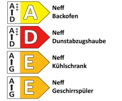 Einbauküche Flash, Hochglanz seidengrau, inkl. Neff Elektrogeräte