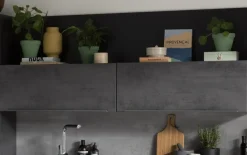 Einbauküche IP 1200, beton farbend, inkl. Privileg Elektrogeräte